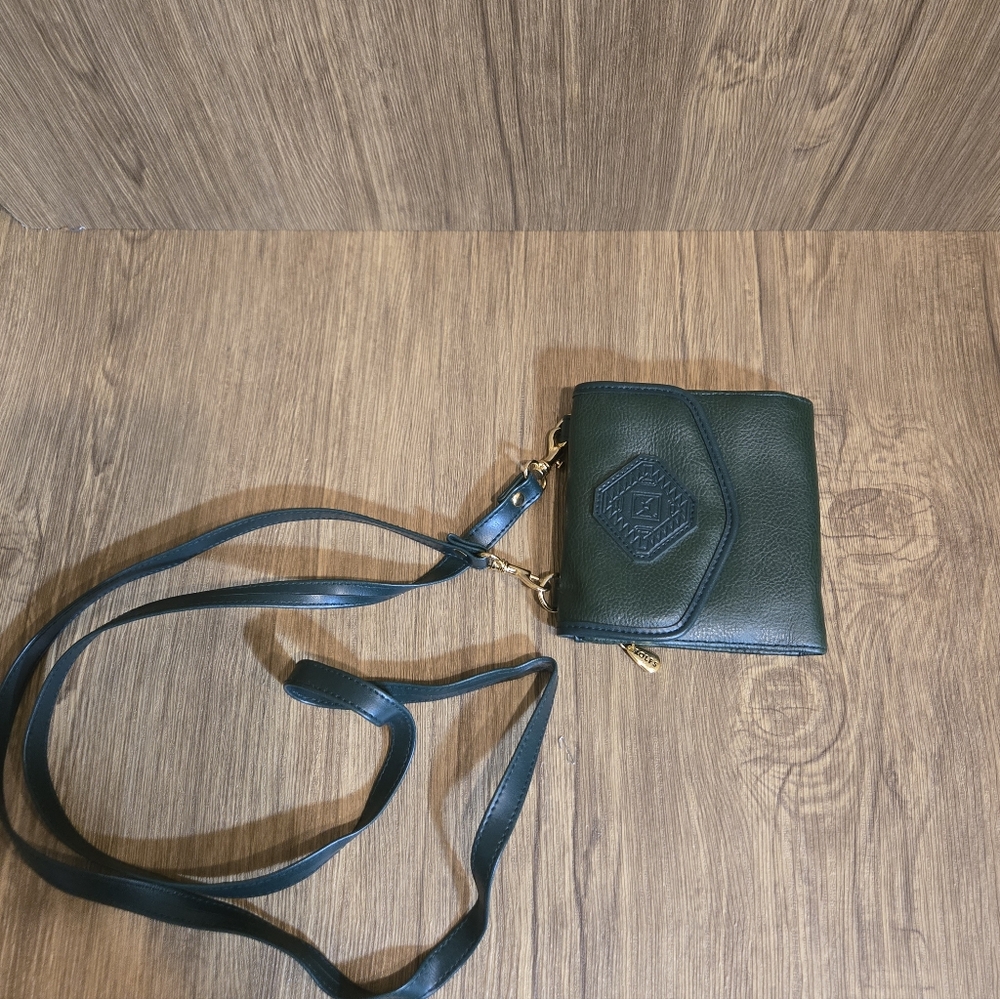 Vintage Rolfs Crossbody Green Purse Wallet - Picture 3 of 4